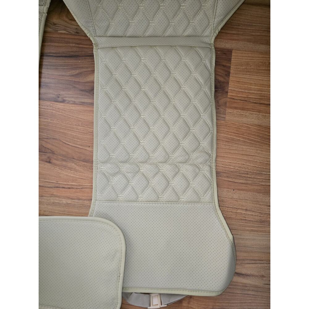 Beige Car Seat Cover Deluxe Soft & Breathable Front Premium Cover - Picture 4 of 6